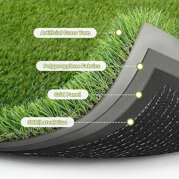 Artificial Grass Rug Indoor Outdoor, 5 x 10FT Fake Grass Turf - Image 2