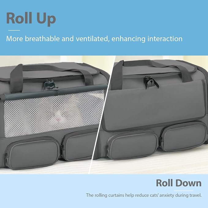 Cat, Dog Carrier for Pets up to 15 lbs, Soft-Sided Collapsible Pet Carrier - Image 6