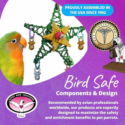 Super Bird Creations SB586 X-mas Star Bird Toy, Small Bird Size, 4.5" x 3" - Image 4