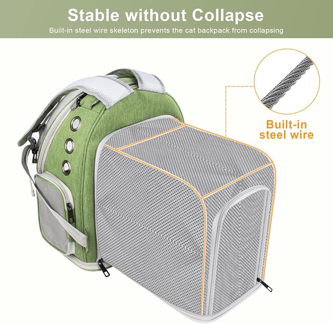 Breathable Cat Bubble Backpack Large Space Pet Carrier Backpack Expandable - Image 4