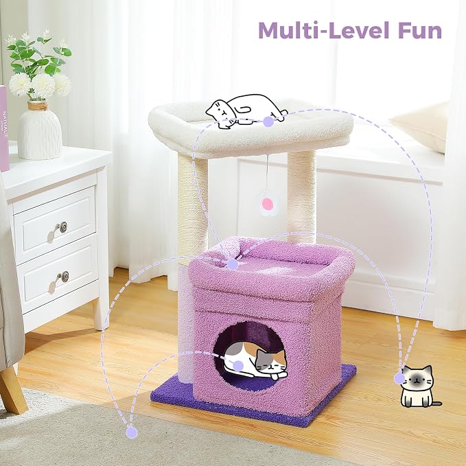 PEQULTI Cat Tree Flower Cat Tower - Image 5