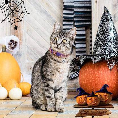 Christmas Cat Collar with Bells, Thanksgiving Cat Collar Breakaway, Halloween - Image 7