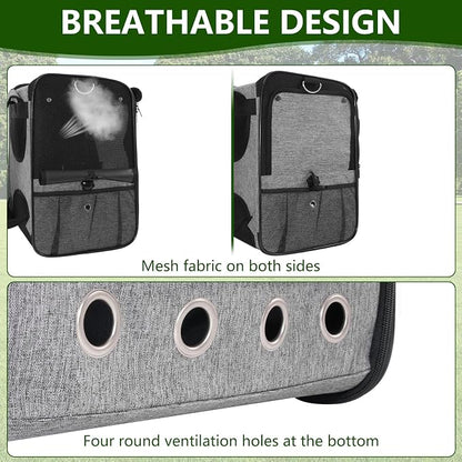 Foldable Bird Carrier Bag, Bird Backpack - Image 3