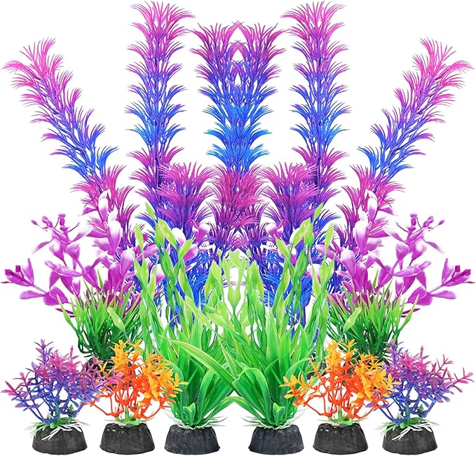 AQUANEAT Artificial Fish Tank Plants, Aquarium Decorations by Aquaneat