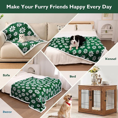 Waterproof Blanket for Dog Cat or Adult, Cute 3D Textured Flower Dog Blanket - Image 4