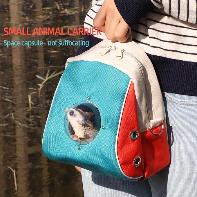 Small pet Carrier with Breathable Design Featuring Shoulder Straps and - Image 2