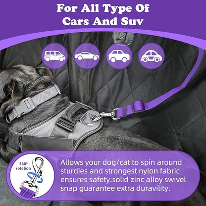 BWOGUE Pet Dog Cat Seat Belts, Car Headrest Restraint Adjustable Safety Leads - Image 5