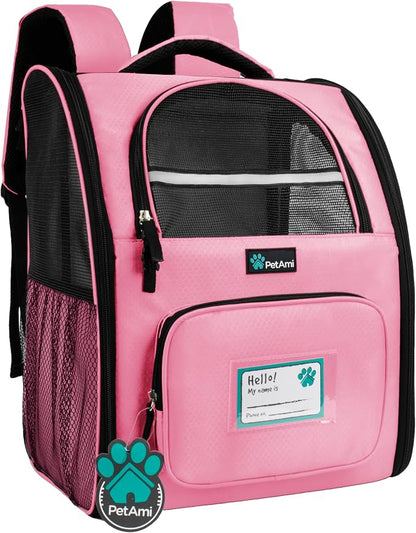 PetAmi Dog Backpack Carrier for Small Large Cat, Ventilated Pet Hiking Backpack by PetAmi