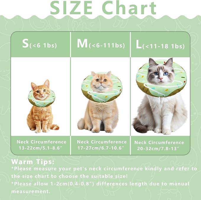 Cat Cone Collar Soft, Adjustable Cat Recovery Collar Kitten Cones to Stop - Image 2