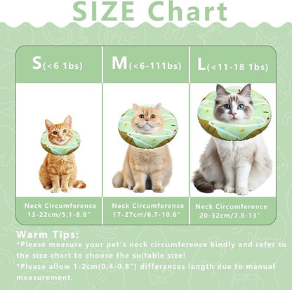 Cat Cone Collar Soft, Adjustable Cat Recovery Collar Kitten Cones to Stop - Image 2