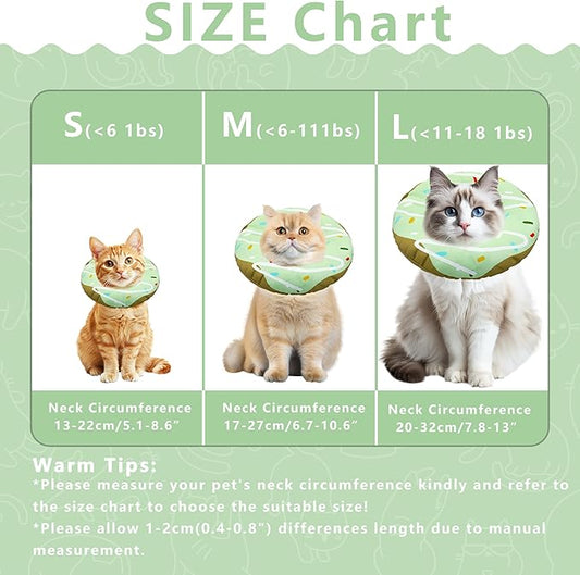 Cat Cone Collar Soft, Adjustable Cat Recovery Collar Kitten Cones to Stop - Image 2