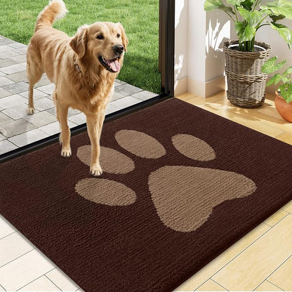 Buganda Dog Door Mat for Muddy Paws, Absorbent Dirt Trapper Non Slip Indoor by Buganda