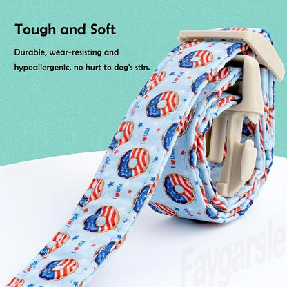 Faygarsle Patriotic Dog Collar, 4th of July Design, American Flag Pattern - Image 3