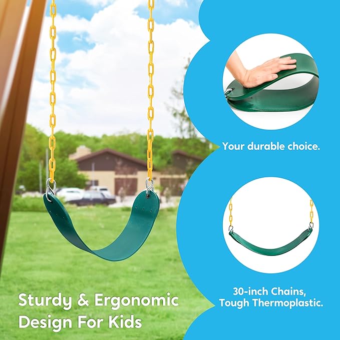 TURFEE 3 Pack Assorted Swing Set, Including 1 Gym Rings Trapeze Bar and 2 Pcs - Image 3
