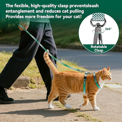 Cat Harness and Leash Set, 3-in-1 Escape Proof Adjustable, Comfortable Soft - Image 4
