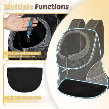 WOYYHO Pet Dog Carrier Backpack Small Dog Front Backpack Ventilated Dog Carrier - Image 2