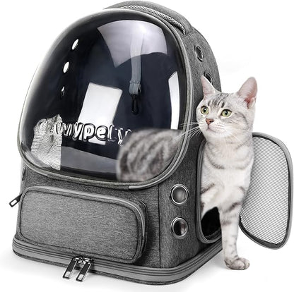 Cat Backpack Carrier, Breathable Cat Carrier Large Space Bubble Pet Backpack by Cawypety