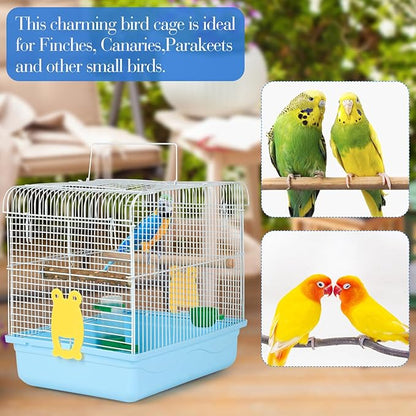 Small Bird Cage, Lightweight for Parakeets, Hanging for Parrot, Travel for - Image 4