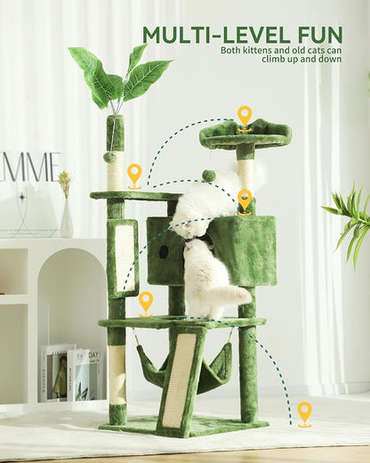 Hoopet 63IN Cat Tree Tower for Indoor Cats Large Adult, Cat Scratching Posts - Image 4
