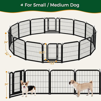 Yaheetech Dog Playpen Outdoor, 24 inch 16 Panels Dog Pen Indoor Heavy Duty - Image 5