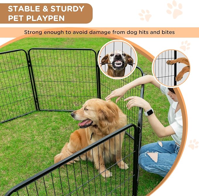 BestPet | Dog Playpen | 40 Inch, 12 Panels | Heavy Duty Metal Pet Exercise Pen - Image 7