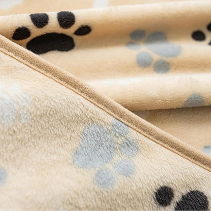 Dog Blanket Paw Bone Pattern 1 Pack 1 Super Soft Warm Flannel Sofa Cover Car - Image 4