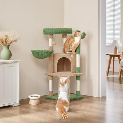 Yaheetech Cactus Cat Tree, 42in Cat Tower - Image 2