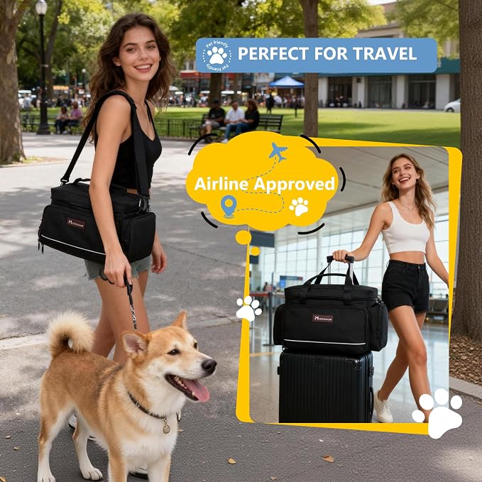 Modoker Dog Travel Bag Airline Approved Pet Cat Tote Organizer - Image 5