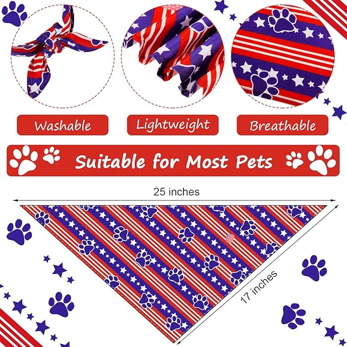 Weewooday 9 Pcs Holiday Dog Bandanas St' Patrick's Day Easter Bandanas Birthday - Image 2