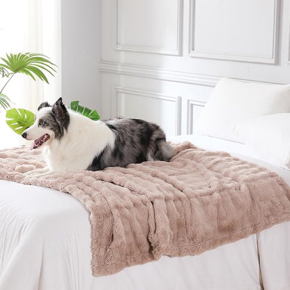 Modern Threads Water-Resistant Faux Rabbit Fur Pet Blanket - Image 5