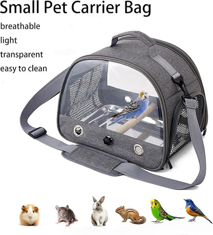 Bird Travel Carrier with Standing Perch, Lightweight Breathable Parrot Cage - Image 2