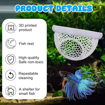 Floating Betta Hide & Shrimp Cave – 3D Printed Aquarium Hammock - Image 7