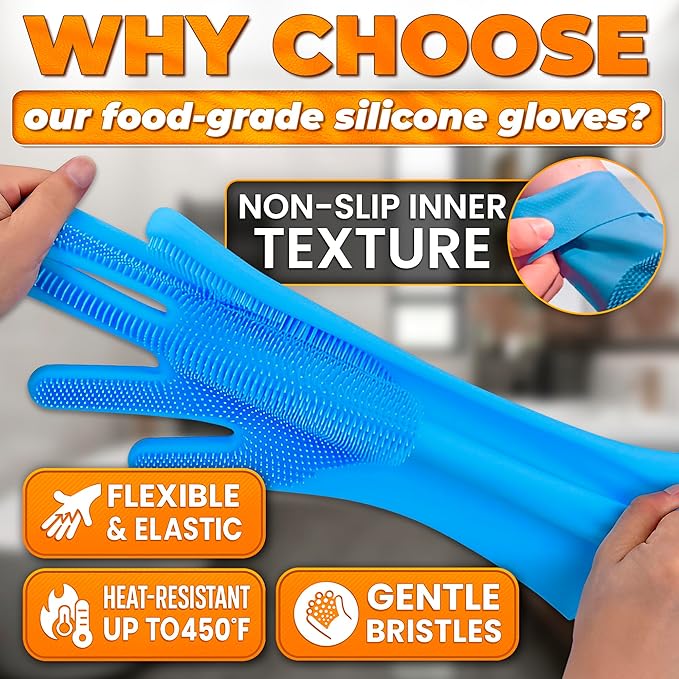 ALPENKOK Silicone Dish Gloves - Image 3