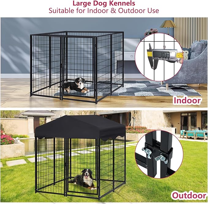 Dog Kennel Outside, 4.5' x 4' x 4' Dog Kennel Outdoor - Image 5