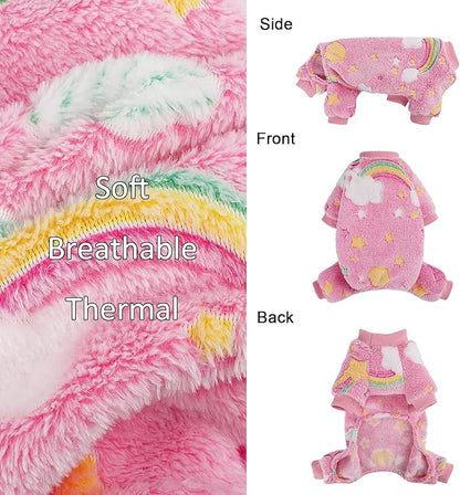 Fleece Dog Pjs - Cute Extra Small Puppy Clothes, Soft & Stretchy Dog Onesies - Image 6