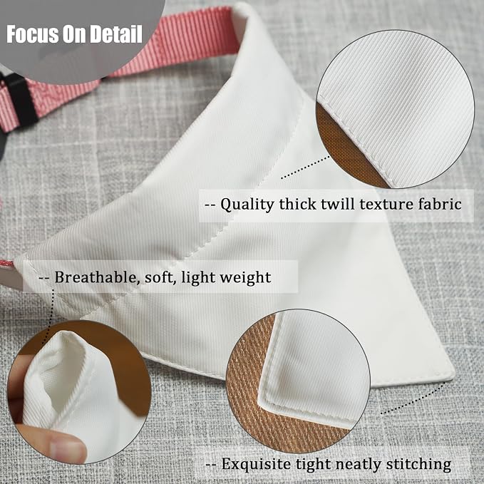 8 Packs Sublimation Blank Dog Bandana Over Collar, Pet Collar Slip-On Bandana - Image 3