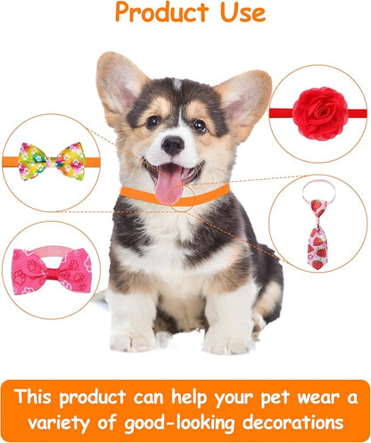 PET SHOW 150 Pack Dog Bow Tie Straps DIY Extension Strap - Image 5