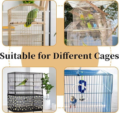 Daoeny Large Bird Cage Cover, Bird Cage Seed Catcher, Adjustable Soft Nylon - Image 7
