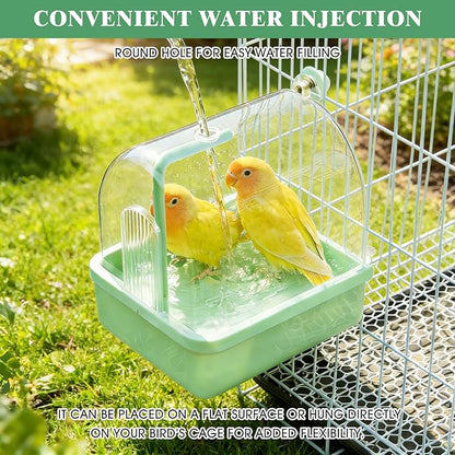 Pacify Automatic Bird Bath for Cage, Hanging Bird Shower - Image 6