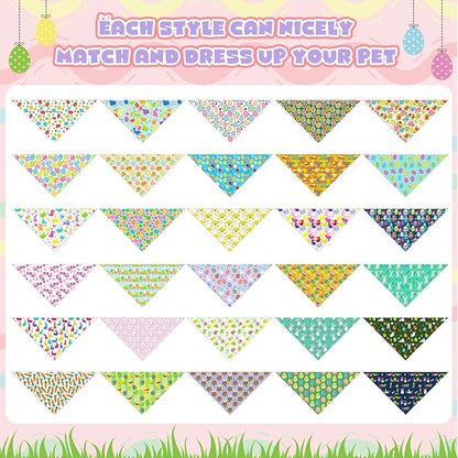 Aliceset 180 Pack Easter Dog Bandana Bulk, Easter Bandanas - Image 3
