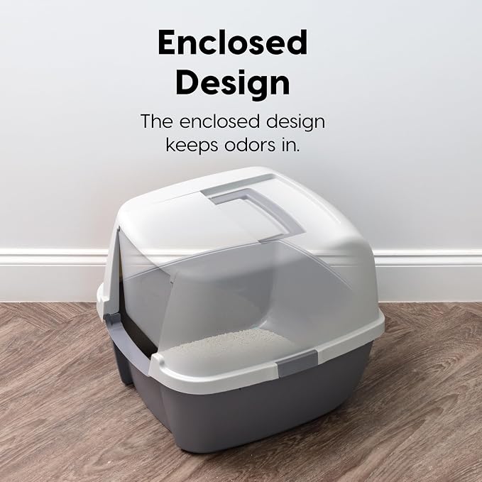 IRIS USA Cat Litter Box, Large Litter Box Enclosure - Image 4