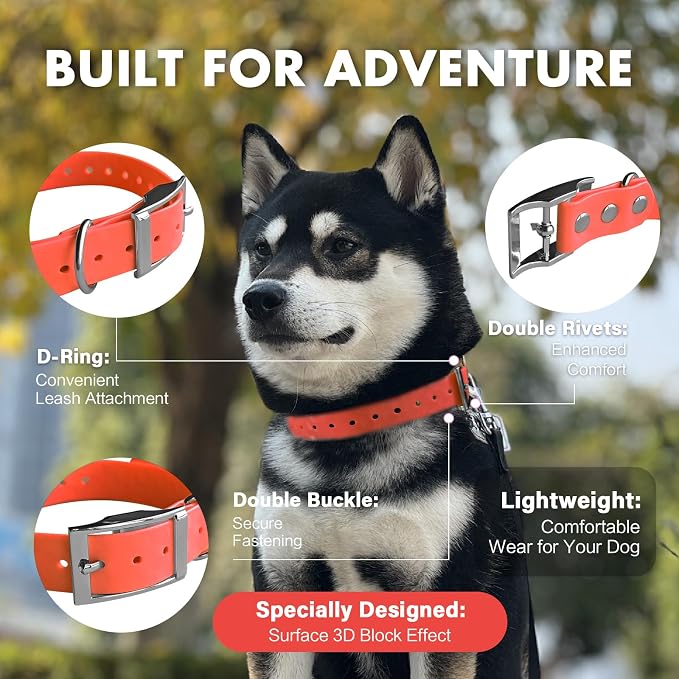 4.2FT Dog Collar and Leash Set, PVC Waterproof Adjustable Odor Proof Pet - Image 4