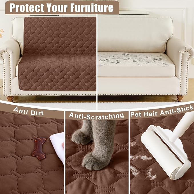 Smiry Waterproof Dog Bed Cover Blanket, Soft Reversible Pet Blanket, Washable - Image 4