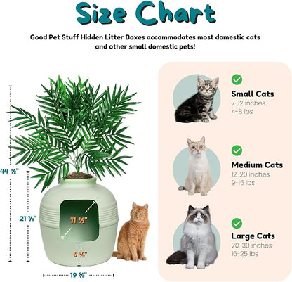 Good Pet Stuff Hidden Litter Box Planter, Decorative Cat Litter Enclosure - Image 7