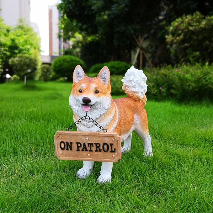 Akita Statue Outdoor Decorations – Dog Statues Outdoor Standing Yellow Akita - Image 8