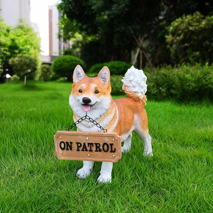 Akita Statue Outdoor Decorations – Dog Statues Outdoor Standing Yellow Akita - Image 8