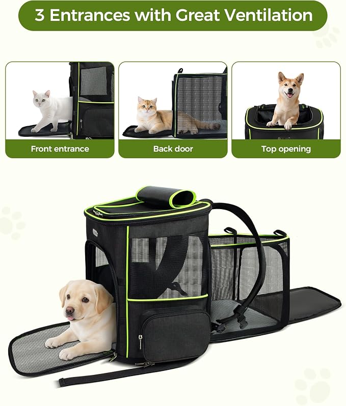 BAGLHER Expandable Cat Carrier Backpacks, Retractable Pet Carrier Backpack - Image 4