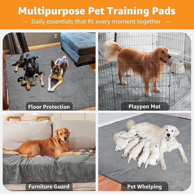 Dog Pee Pad Washable-Extra Large Instant Absorb Training Pads Non-Slip Pet - Image 8