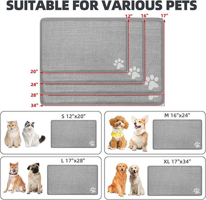PUPTECK Dog Food Mat, Absorbent Pet Cat Feeding Mat - Image 2