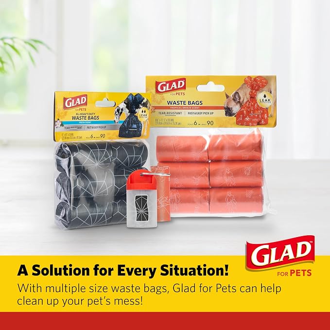 Glad for Pets Large Dog Waste Bags, Tear-Resistant, 16 Rolls | Heavy Duty Dog - Image 7